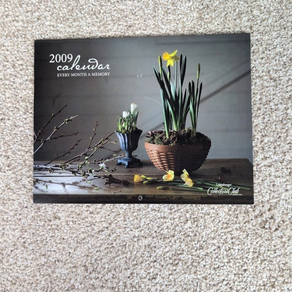 Longaberger‎ Collector's Club 2009 Calendar Every Month A Memory